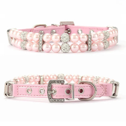 Luxury Pearl Sphynx Cat Necklace Collar for Small Cats