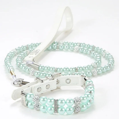 Luxury Pearl Sphynx Cat Necklace Collar for Small Cats
