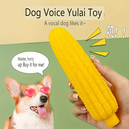 Indestructible Dog Chew Toy Heavy-Duty Rubber Corn Grain Texture for Medium/ Large Dogs/ Puppies/ Powerful Chewers