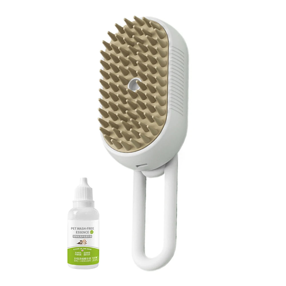 Cat /Dog Steam Brush 3 in 1 Electric USB Rechargeable Grooming Massage Comb for Pet