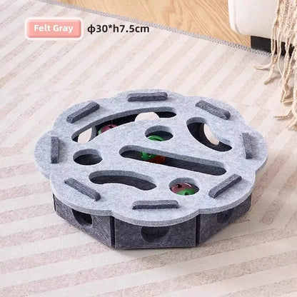 Cat Felt Puzzle Box With Ball Indoor Entertainment