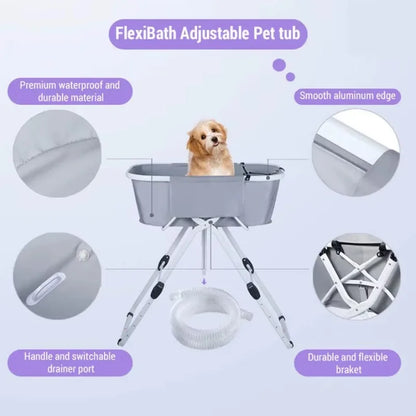 Elevated ,Foldable Pet  Bathing Station Adjustable, Ideal For Medium To Large Pets