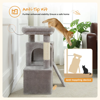 Large Cat Tree for Indoor Cats with Sisal Scratching Post