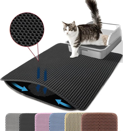 Double Layer Waterproof Anti-slip Cat Litter Mat