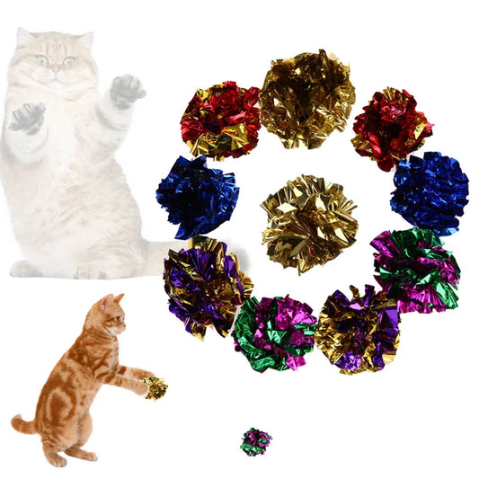 12pcs Shiny Paper Balls Assorted