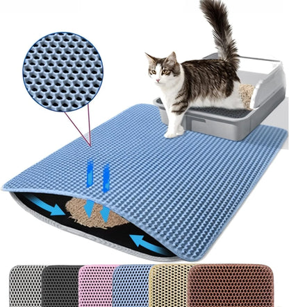 Double Layer Waterproof Anti-slip Cat Litter Mat