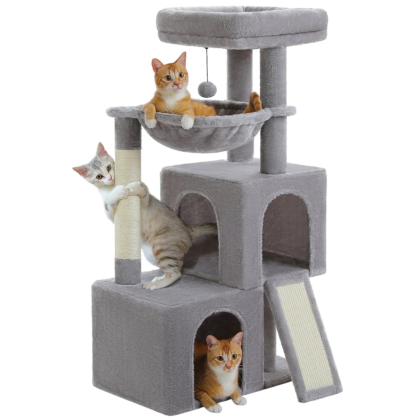 Large Cat Tree for Indoor Cats with Sisal Scratching Post