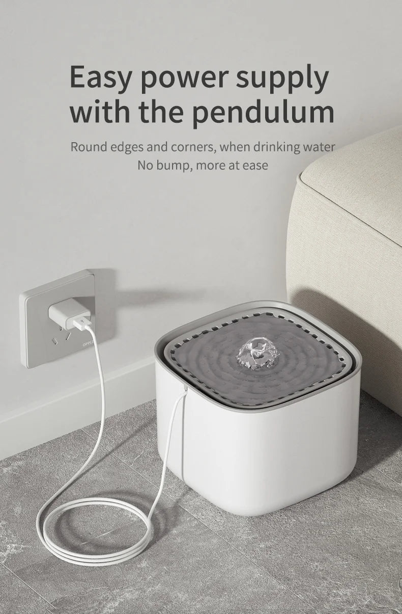3L Cat Water Fountain Auto Recirculate Filter  USB Electric