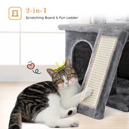 Large Cat Tree for Indoor Cats with Sisal Scratching Post
