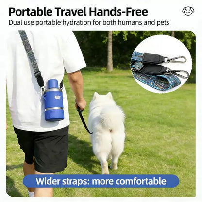 27oz Stainless Steel Double Wall Insulated Water Bottle/Bowl Hiking Walks Travel