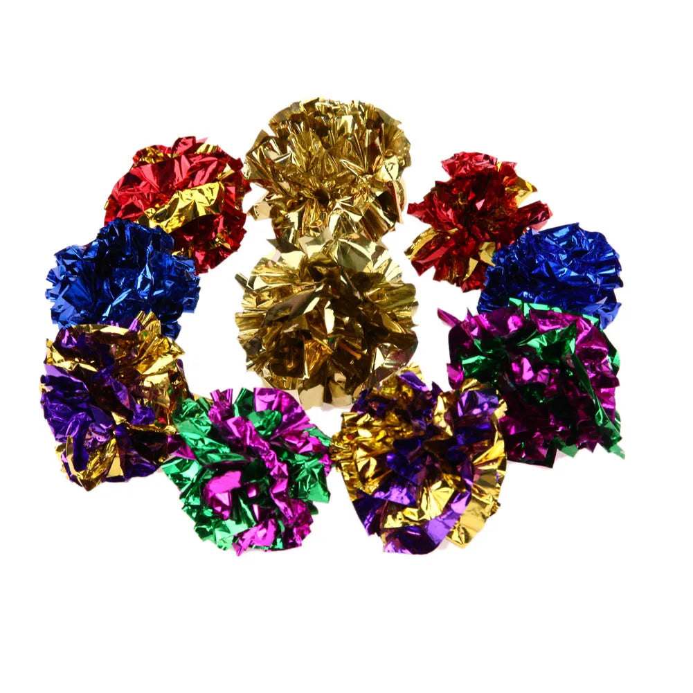 12pcs Shiny Paper Balls Assorted