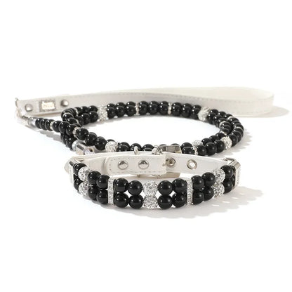 Luxury Pearl Sphynx Cat Necklace Collar for Small Cats
