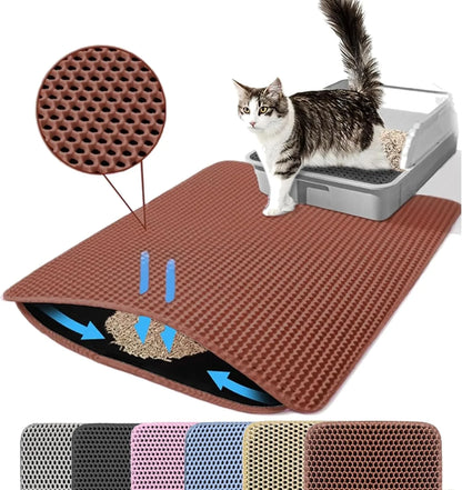 Double Layer Waterproof Anti-slip Cat Litter Mat