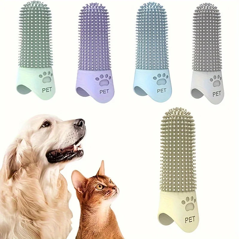 Soft Silicone 360° Finger Toothbrush for Dogs/Cats