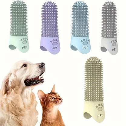 Soft Silicone 360° Finger Toothbrush for Dogs/Cats