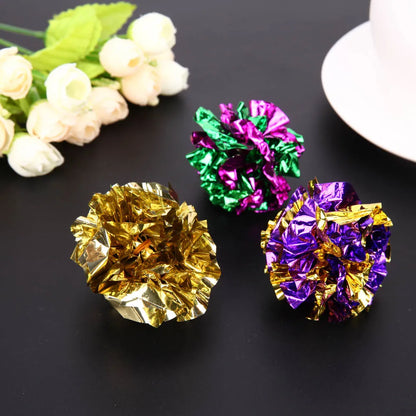 12pcs Shiny Paper Balls Assorted