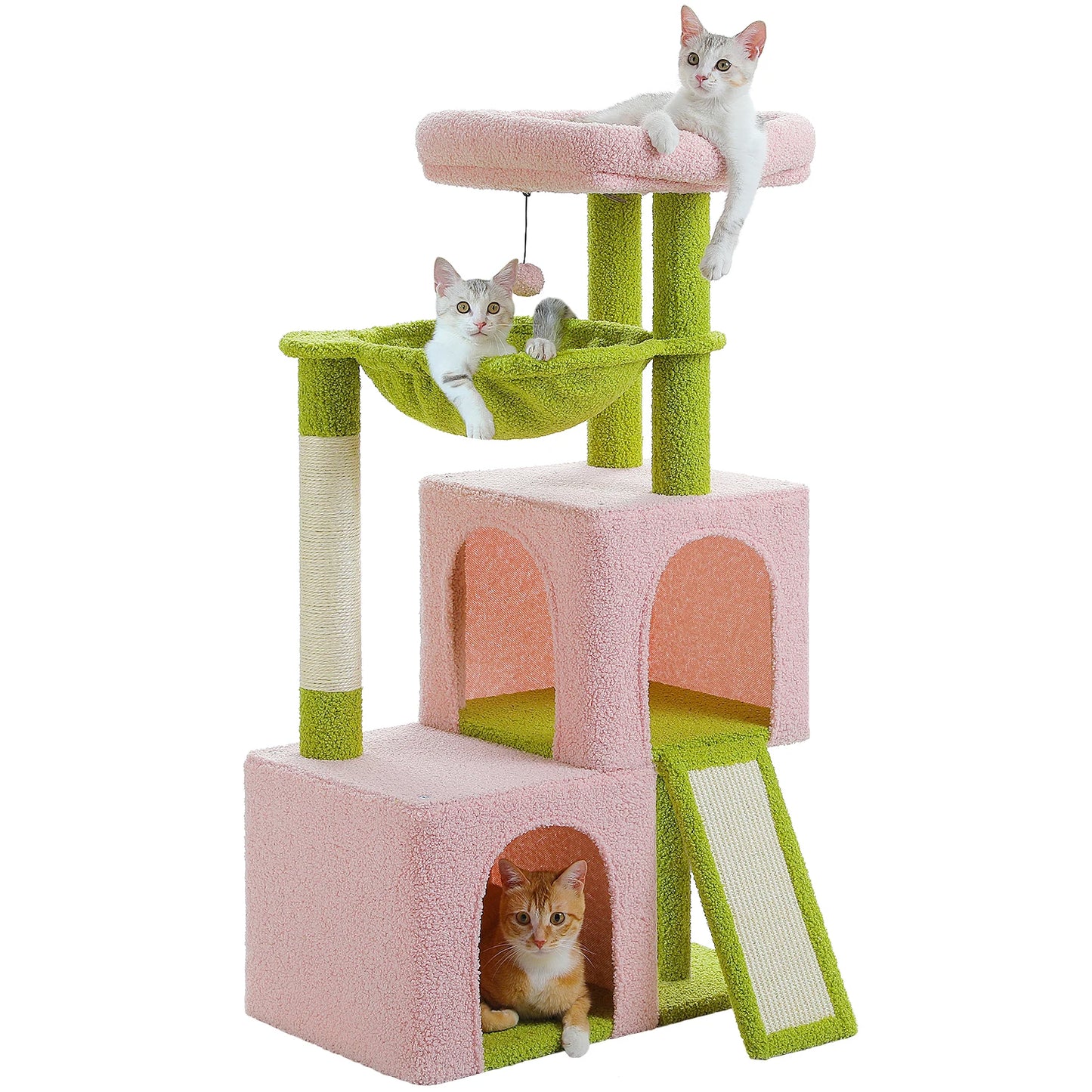 Large Cat Tree for Indoor Cats with Sisal Scratching Post