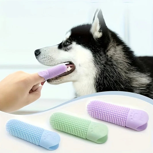 Soft Silicone 360° Finger Toothbrush for Dogs/Cats
