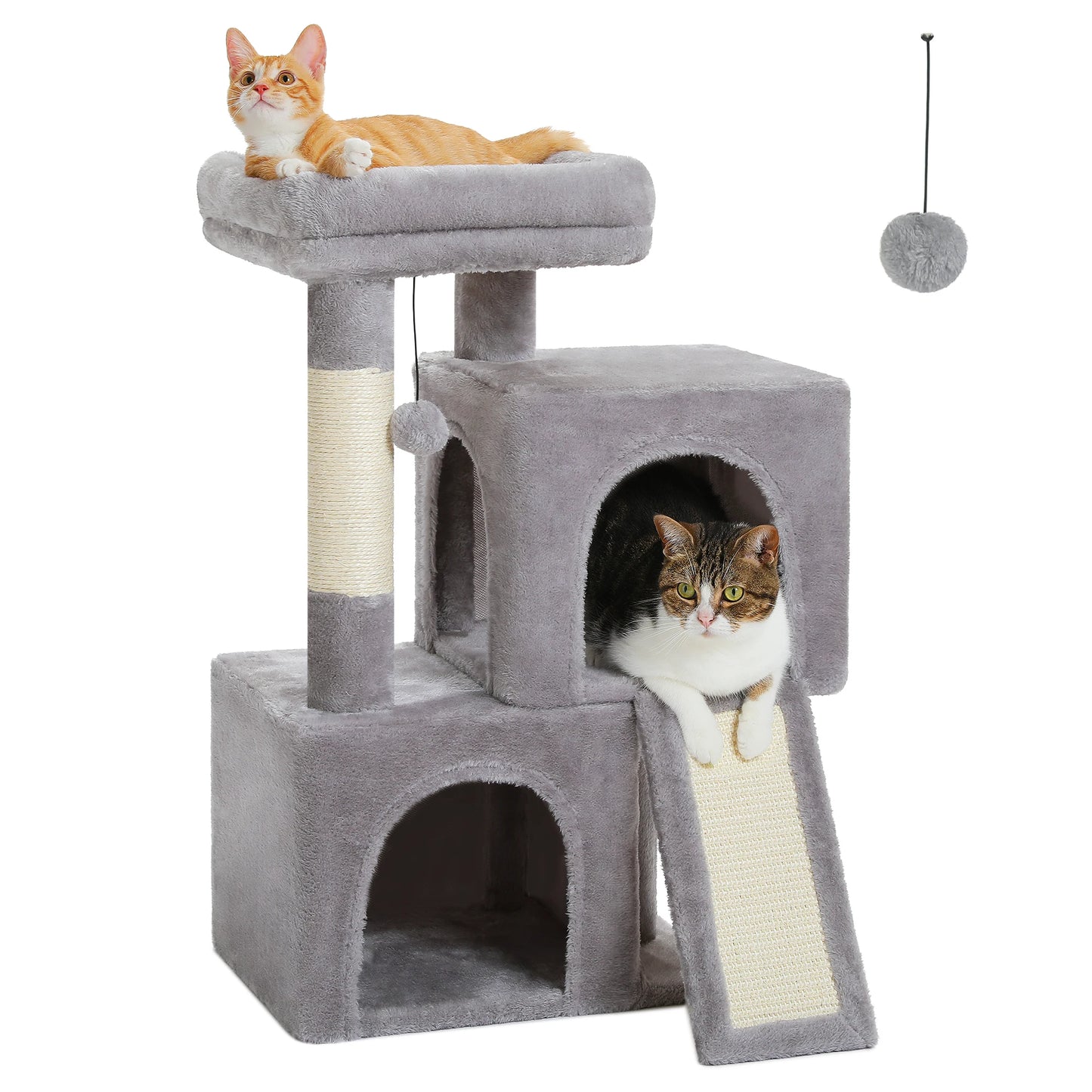 Large Cat Tree for Indoor Cats with Sisal Scratching Post