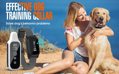 800m Digital Dog Training Collar Waterproof Rechargeable Remote Control  with LCD Display for All Size Shock Vibration Sound