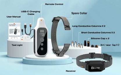 800m Digital Dog Training Collar Waterproof Rechargeable Remote Control  with LCD Display for All Size Shock Vibration Sound