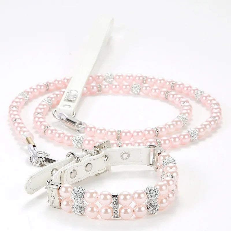 Luxury Pearl Sphynx Cat Necklace Collar for Small Cats