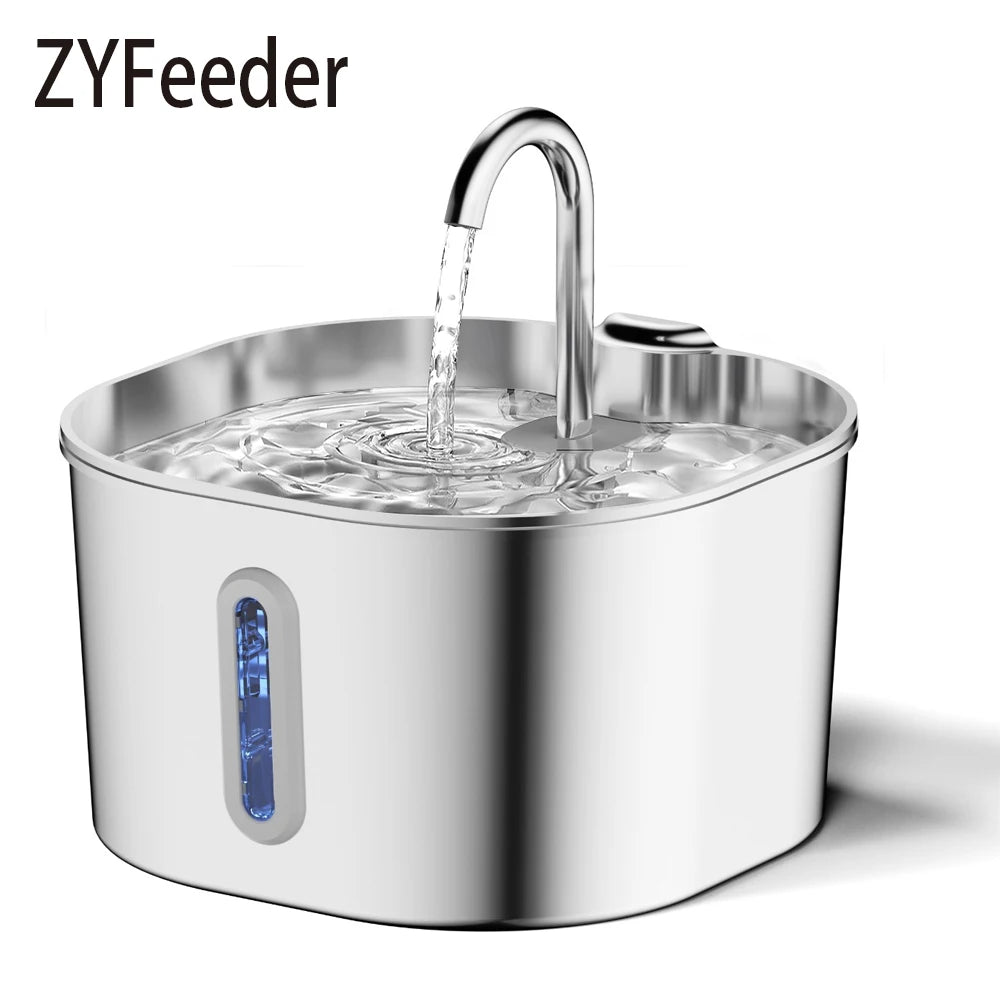 2.2L Automatic  Water Fountain Square Stainless Steel  with window