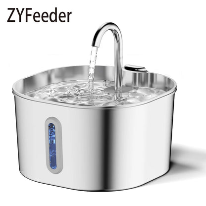 2.2L Automatic  Water Fountain Square Stainless Steel  with window