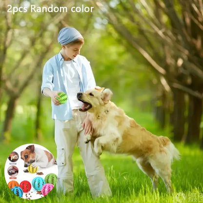 Interactive Dog Chew Toys Treat Dispenser/ Dental Cleaning Balls /Aggressive Chewers