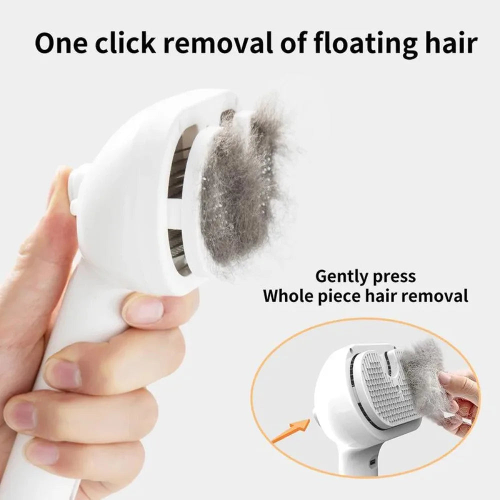 Dog Comb with Steam Massage, Reduces Shedding & Tangles for Dogs Cats