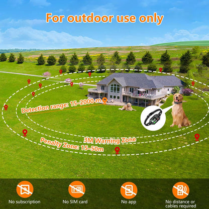 GPS Wireless Dog Fencing System - System Range 15~2000m