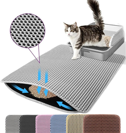 Double Layer Waterproof Anti-slip Cat Litter Mat